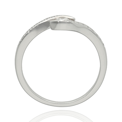 Fehér arany gyűrű 52-es méret (B49140)