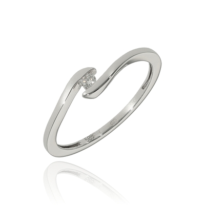 Fehér arany gyűrű 54-es méret (B49160)