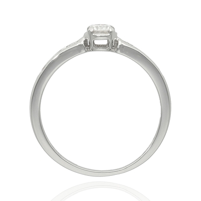 Fehér arany gyűrű 52-es méret (B49182)