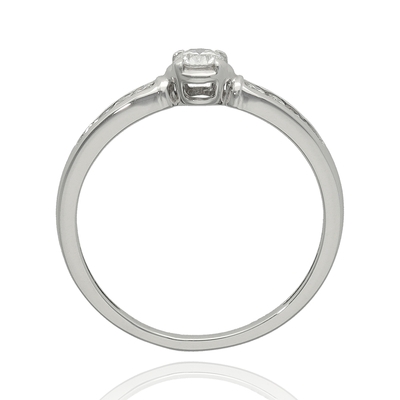 Fehér arany gyűrű 54-es méret (B49183)