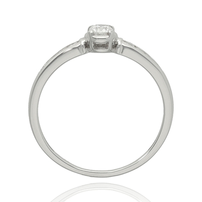 Fehér arany gyűrű 56-os méret (B49185)