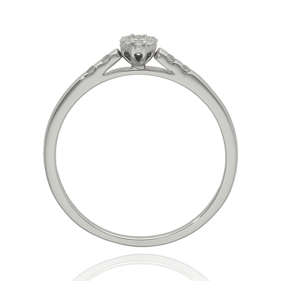 Fehér arany gyűrű 56-os méret (B49192)