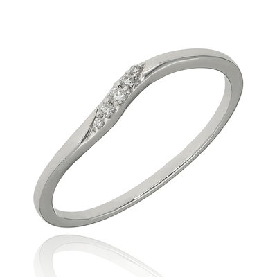 Fehér arany gyűrű 56-os méret (B49195)