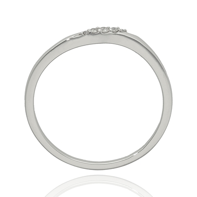 Fehér arany gyűrű 56-os méret (B49195)