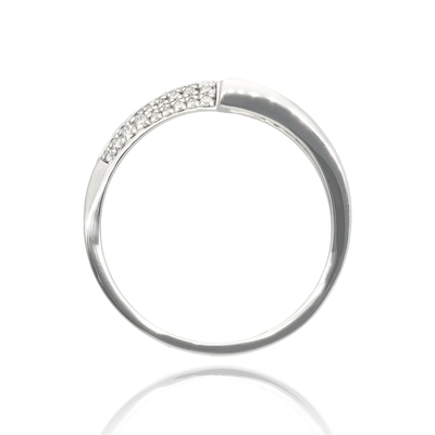 Fehér arany gyűrű 54-es méret (B49218)