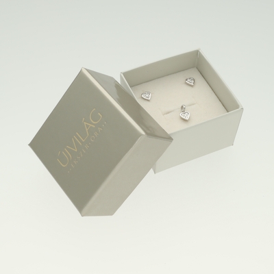 Fehér arany szív medál (B49281)