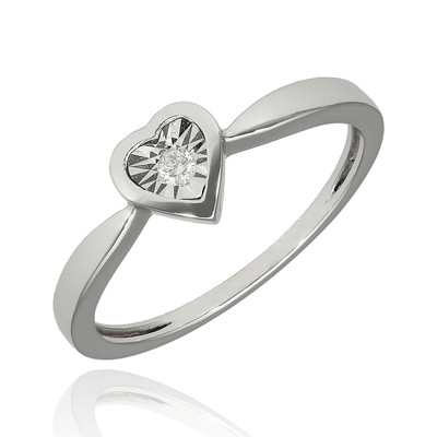 Fehér arany gyűrű 52-es méret (B49299)