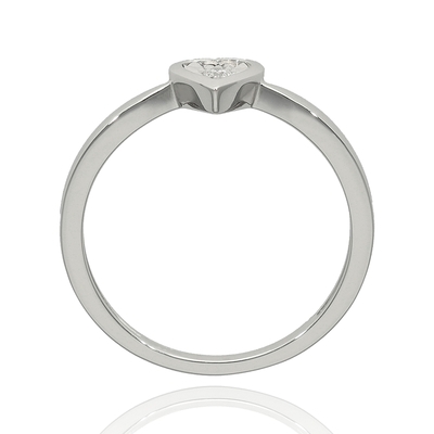 Fehér arany gyűrű 52-es méret (B49299)