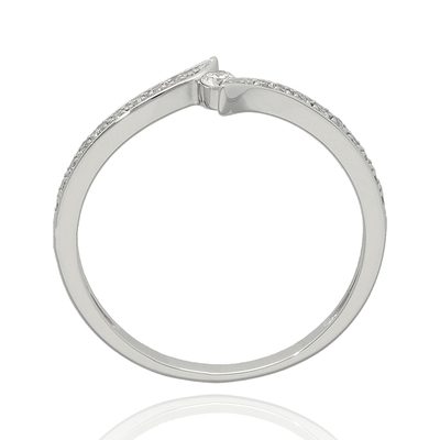 Fehér arany gyűrű 54-es méret (B49393)