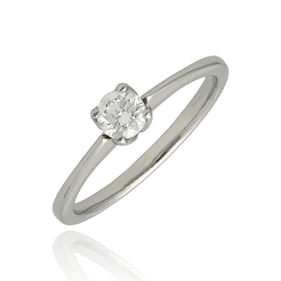 Fehér arany gyűrű 53-as méret (B50239)