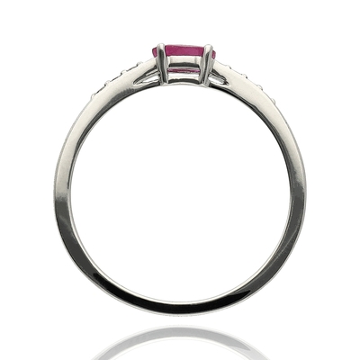 Fehér arany gyűrű 52-es méret (B50244)