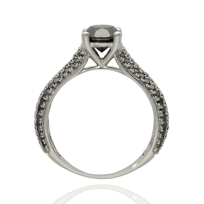 Fehér arany gyűrű 53-as méret (B50321)