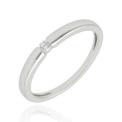 Fehér arany gyűrű 54-es méret (B51501)