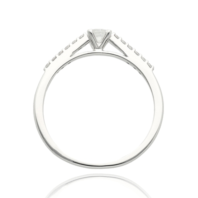 Fehér arany gyűrű 52-es méret (B51509)