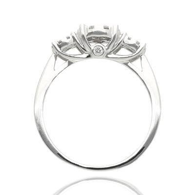 Fehér arany gyűrű 52-es méret (B51565)