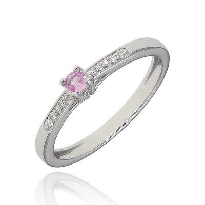 Fehér arany gyűrű 53-as méret (B52361)