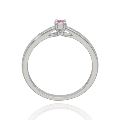 Fehér arany gyűrű 53-as méret (B52361)