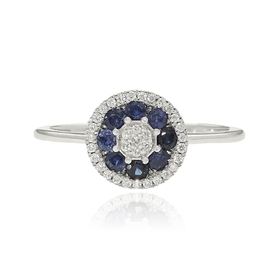 Fehér arany gyűrű 53-as méret (B52372)