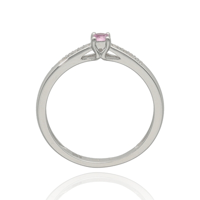 Fehér arany gyűrű 53-as méret (B52373)