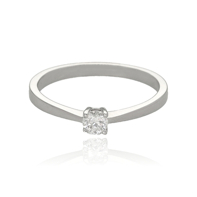 Fehér arany gyűrű 52-es méret (B52590)