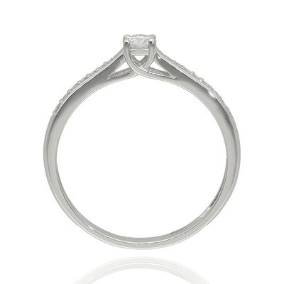 Fehér arany gyűrű 54-es méret (B53112)