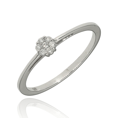 Fehér arany gyűrű 52-es méret (B53127)