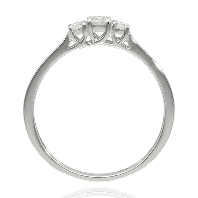 Fehér arany gyűrű 52-es méret (B53140)