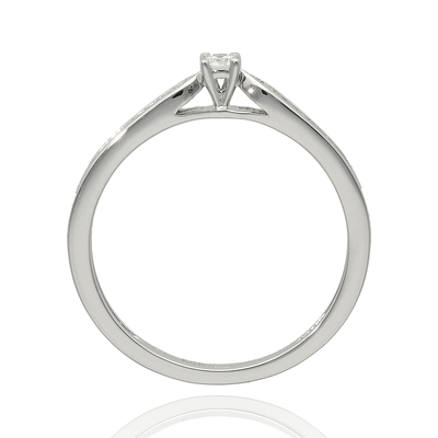 Fehér arany gyűrű 51-es méret (B53142)