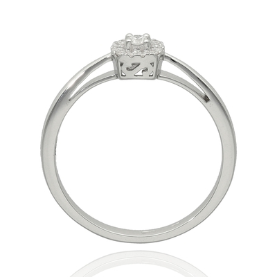 Fehér arany gyűrű 53-as méret (B53144)