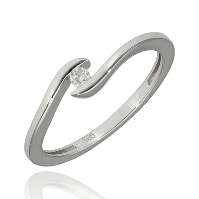 Fehér arany gyűrű 54-es méret (B53146)