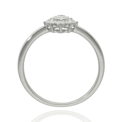 Fehér arany gyűrű 50-es méret (B53155)