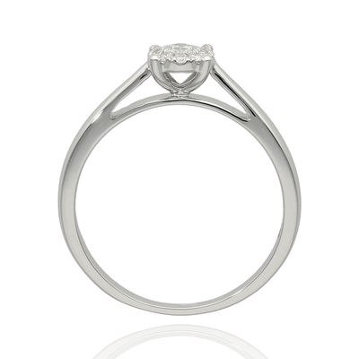 Fehér arany gyűrű 54-es méret (B53160)