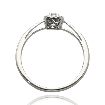 Fehér arany gyűrű 52-es méret (B54520)