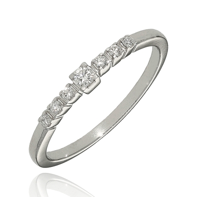 Fehér arany gyűrű 52-es méret (B54538)