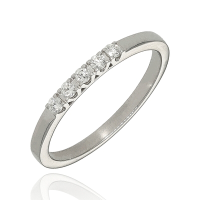 Fehér arany gyűrű 53-as méret (B54547)