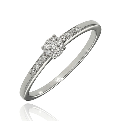 Fehér arany gyűrű 51-es méret (B54548)