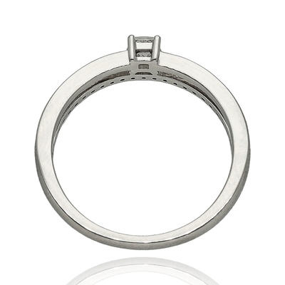 Fehér arany gyűrű 53-as méret (B54565)