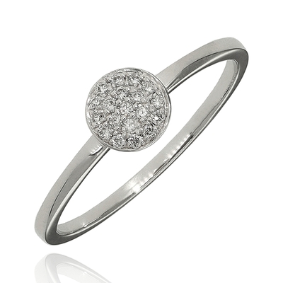 Fehér arany gyűrű 55-ös méret (B54572)