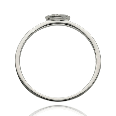 Fehér arany gyűrű 55-ös méret (B54572)