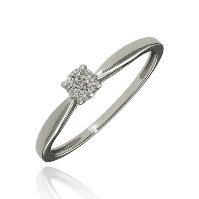 Fehér arany gyűrű 51-es méret (B54595)