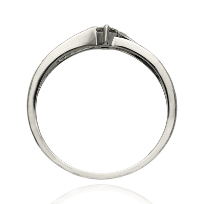 Fehér arany gyűrű 56-os méret (B54597)