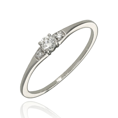 Fehér arany gyűrű 53-as méret (B54602)