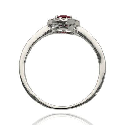 Fehér arany gyűrű 51-es méret (B54618)