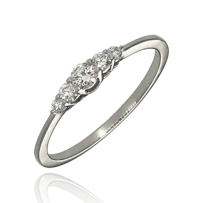 Fehér arany gyűrű 53-as méret (B54620)