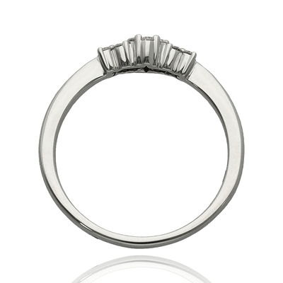 Fehér arany gyűrű 56-os méret (B54625)