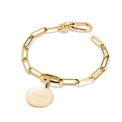 Thomas Sabo Charm Club Connect aranyozott karkötő 19 cm (C1205-413-39-L19)