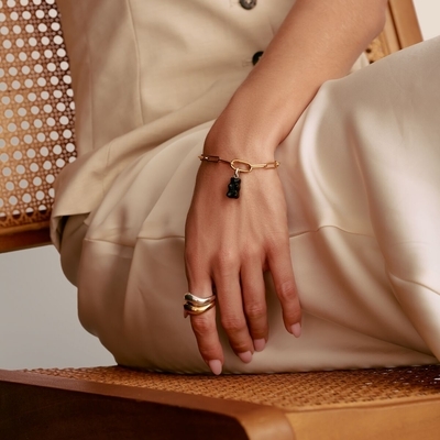 Thomas Sabo Charm Club Connect aranyozott karkötő 19 cm (C1205-413-39-L19)