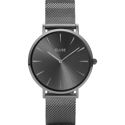 Cluse Special Edition Boho Chic Mesh Dark Grey férfi óra szett (CLG015)