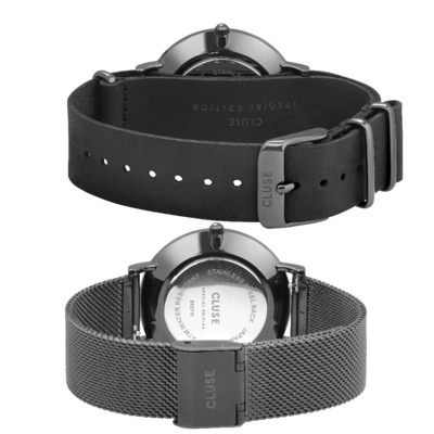 Cluse Special Edition Boho Chic Mesh Dark Grey férfi óra szett (CLG015)