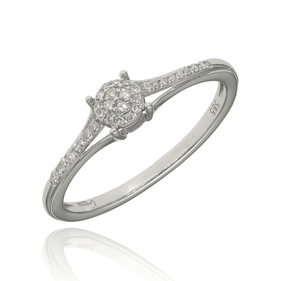 Fehér arany gyűrű 52-es méret (CR8084W12-52)